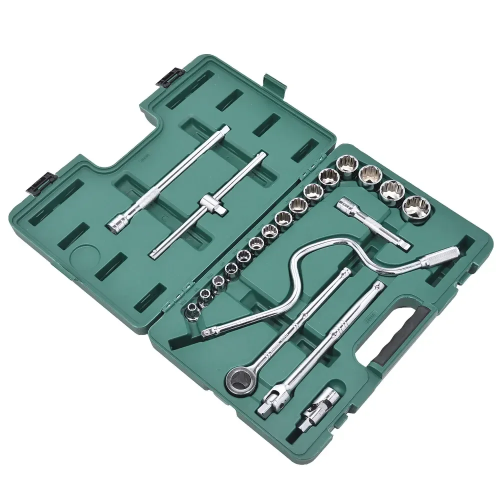 Jogo De Soquetes Estriados Em Cr-V Com 22 Peças1/2 Sata - Imagem 3