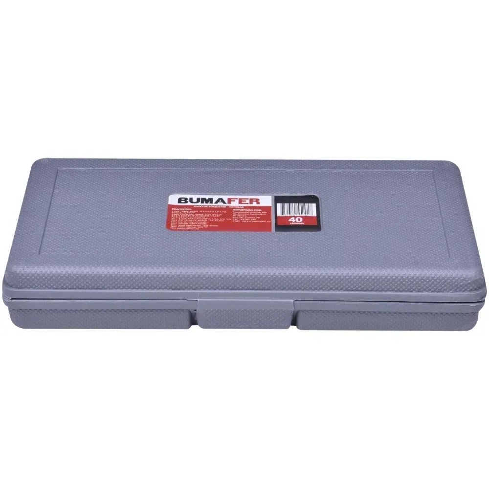 Jogo De Soquetes Sextavados Com Catraca 40 Peç Bumafer - Imagem 5