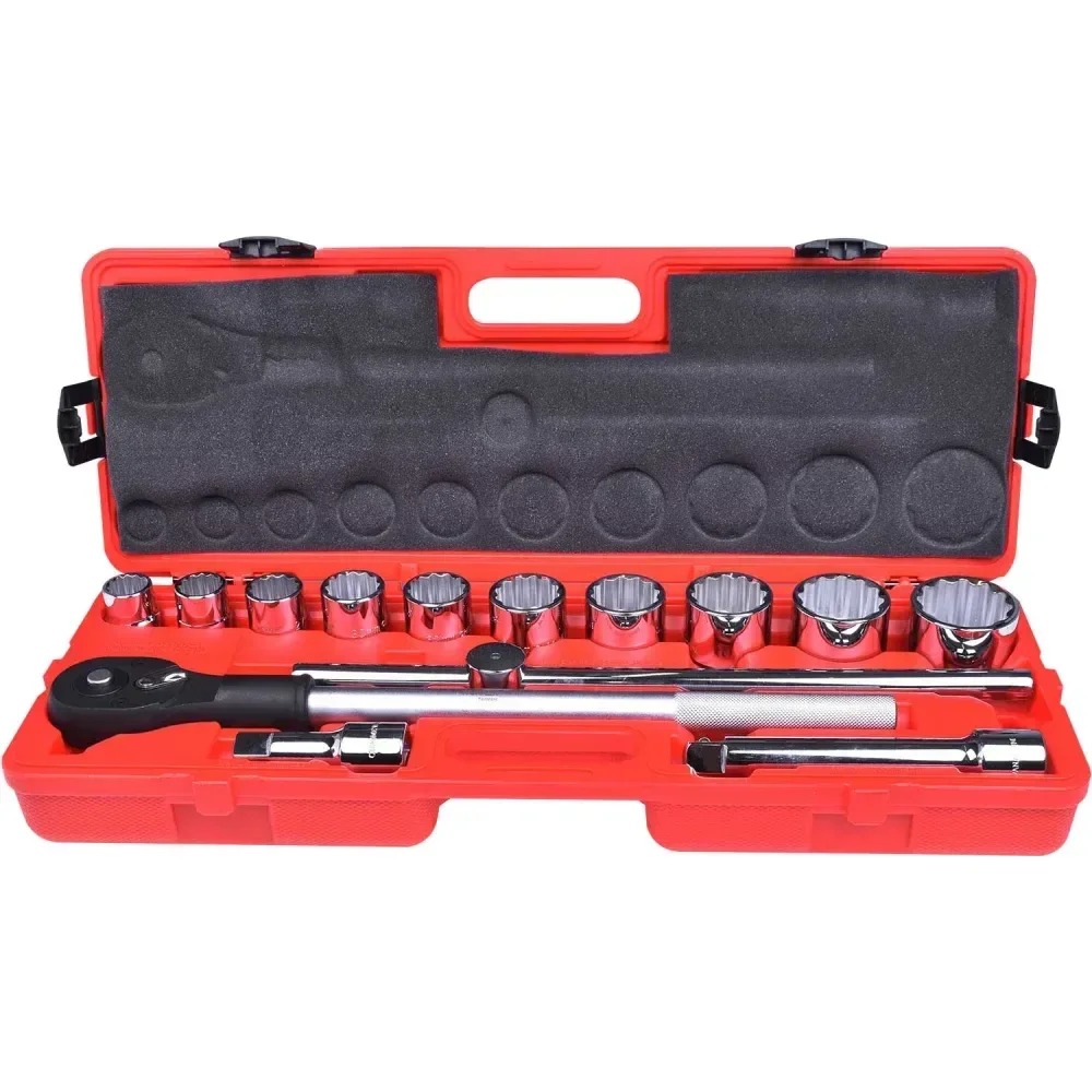 Jogo Soquetes Estriados 14 Peç Worker - Imagem 2