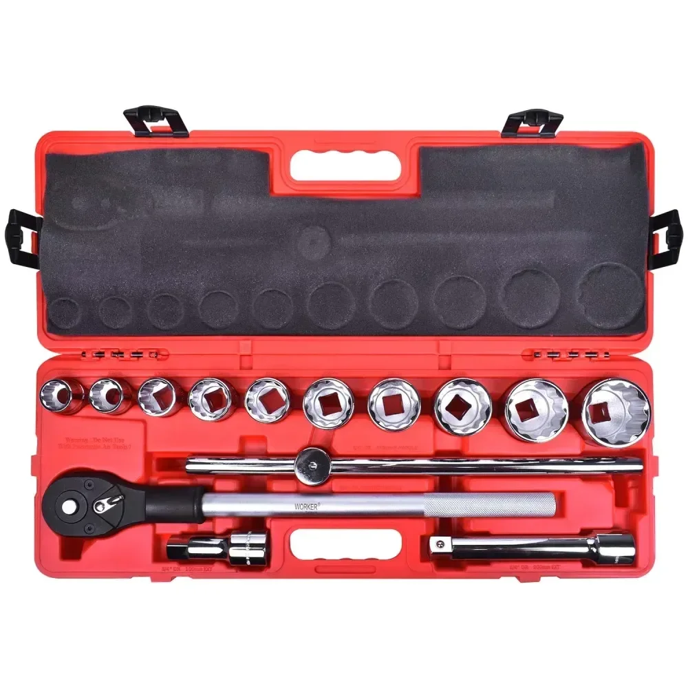 Jogo Soquetes Estriados 14 Peç Worker - Imagem 4