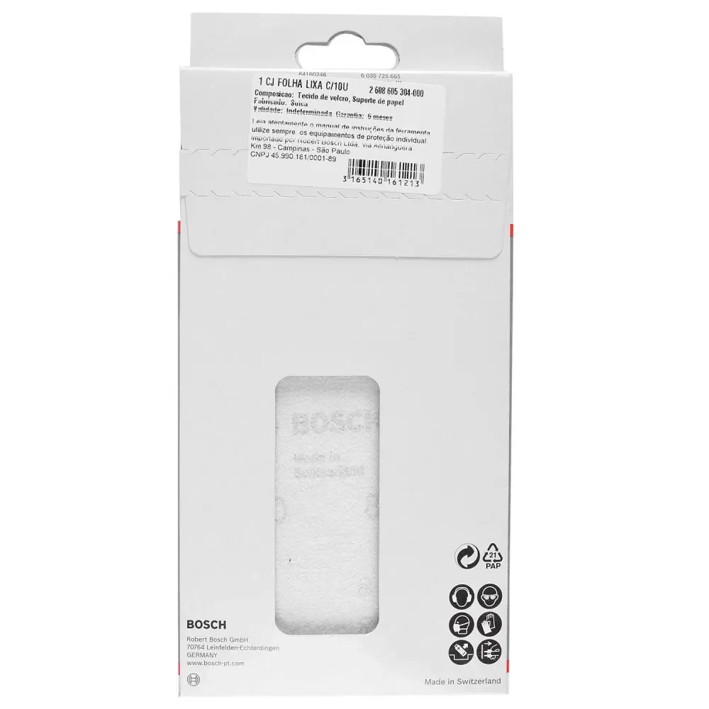 Kit 10 Folhas De Lixa Com Velcro 93X185Mm P80 Expert Bosch - Imagem 4