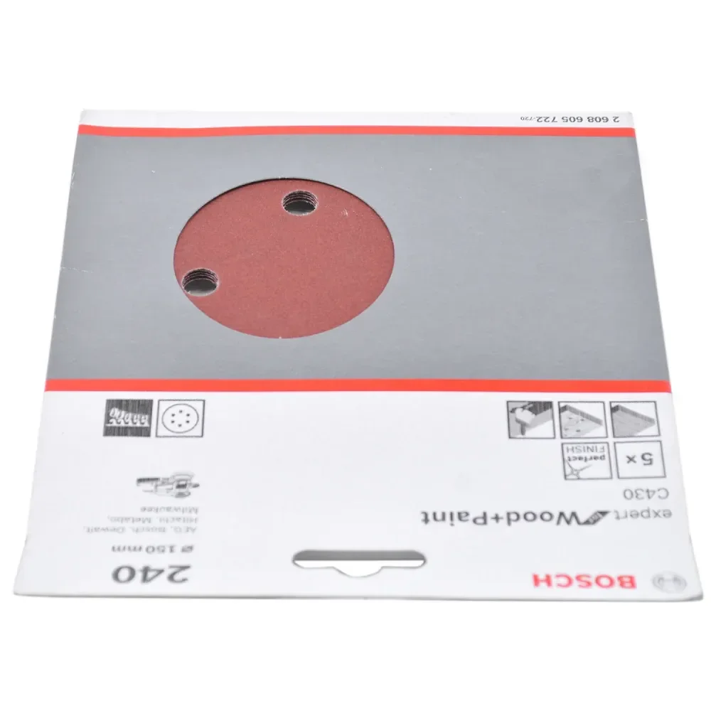 Kit 5 Folhas De Lixa Velcro 6 G240 Expert Wood Paint Bosch - Imagem 5