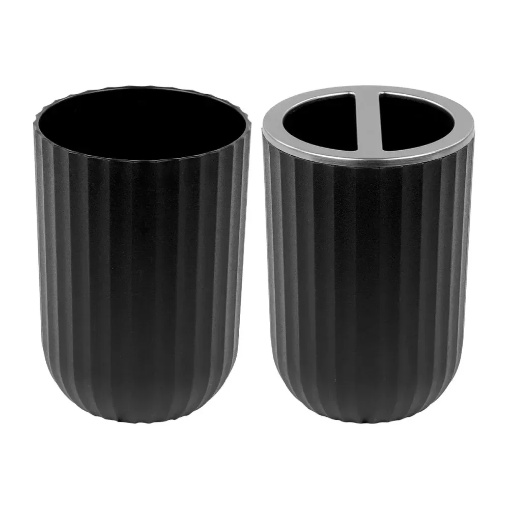 Kit Acessórios Para Banheiro 7 Peç Preta Kala - Imagem 4