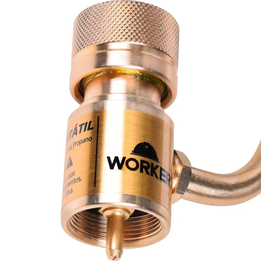 Kit Cilindro De Gás Mapp Aço Com Maçarico Portátil Worker - Imagem 7