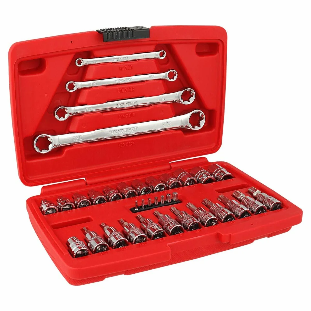 Kit Com Soquetes E Chaves E-Torx Worker - Imagem 2