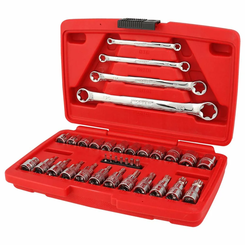 Kit Com Soquetes E Chaves E-Torx Worker - Imagem 3