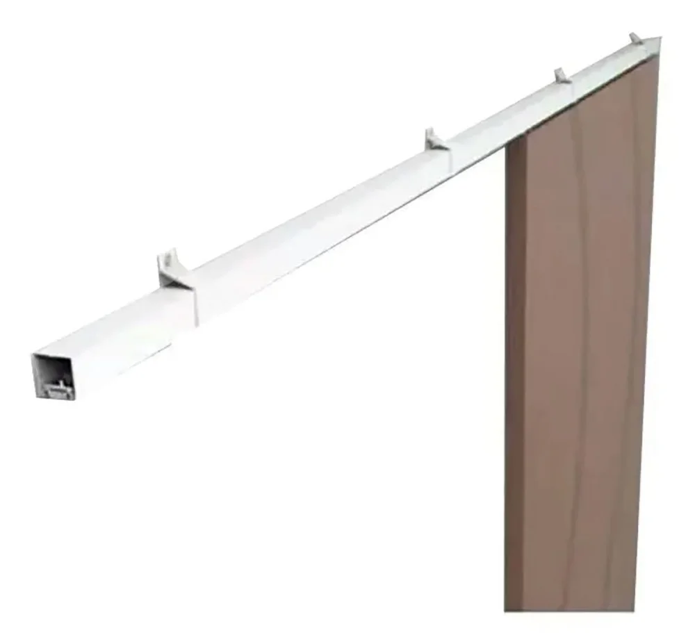 Kit Completo De Roldana Para Porta De Correr Branco Embutir 2M - 5 Peç Perfil - Imagem 2