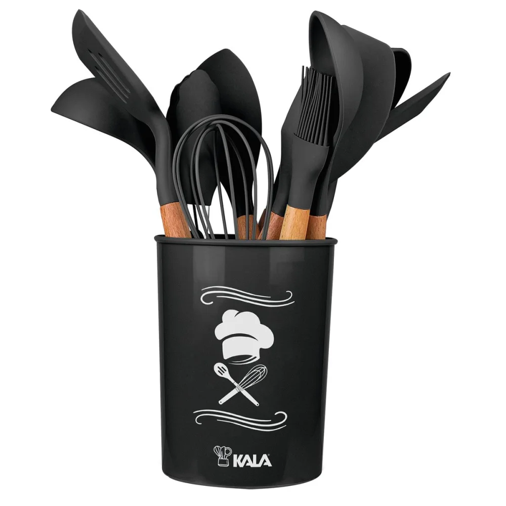 Kit Cozinha Ballagi 12 Peç Preto Kala - Imagem 14