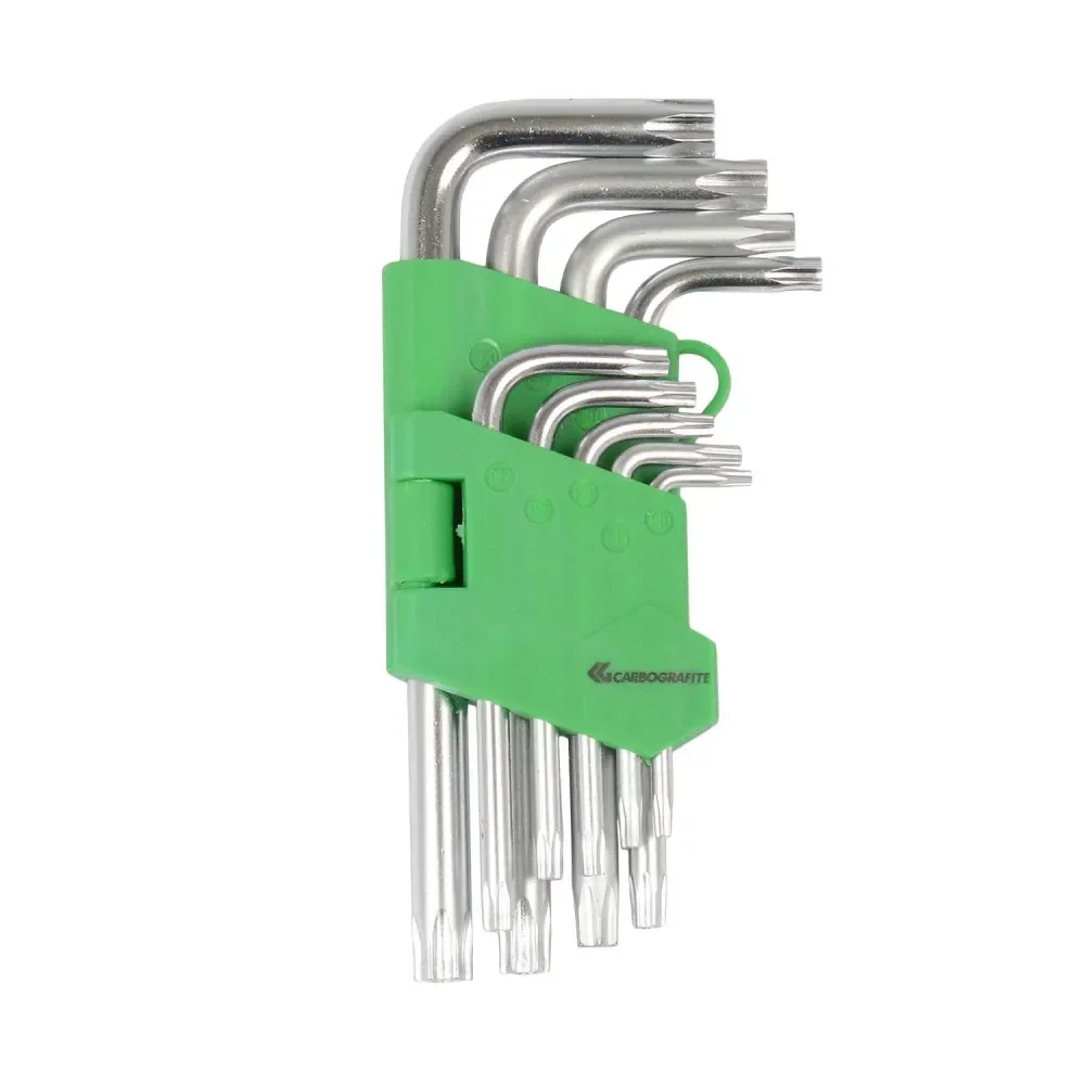 Kit De Chave Hexalobular T-10 A T-50 Carbografite - 9 Peç - Imagem 2