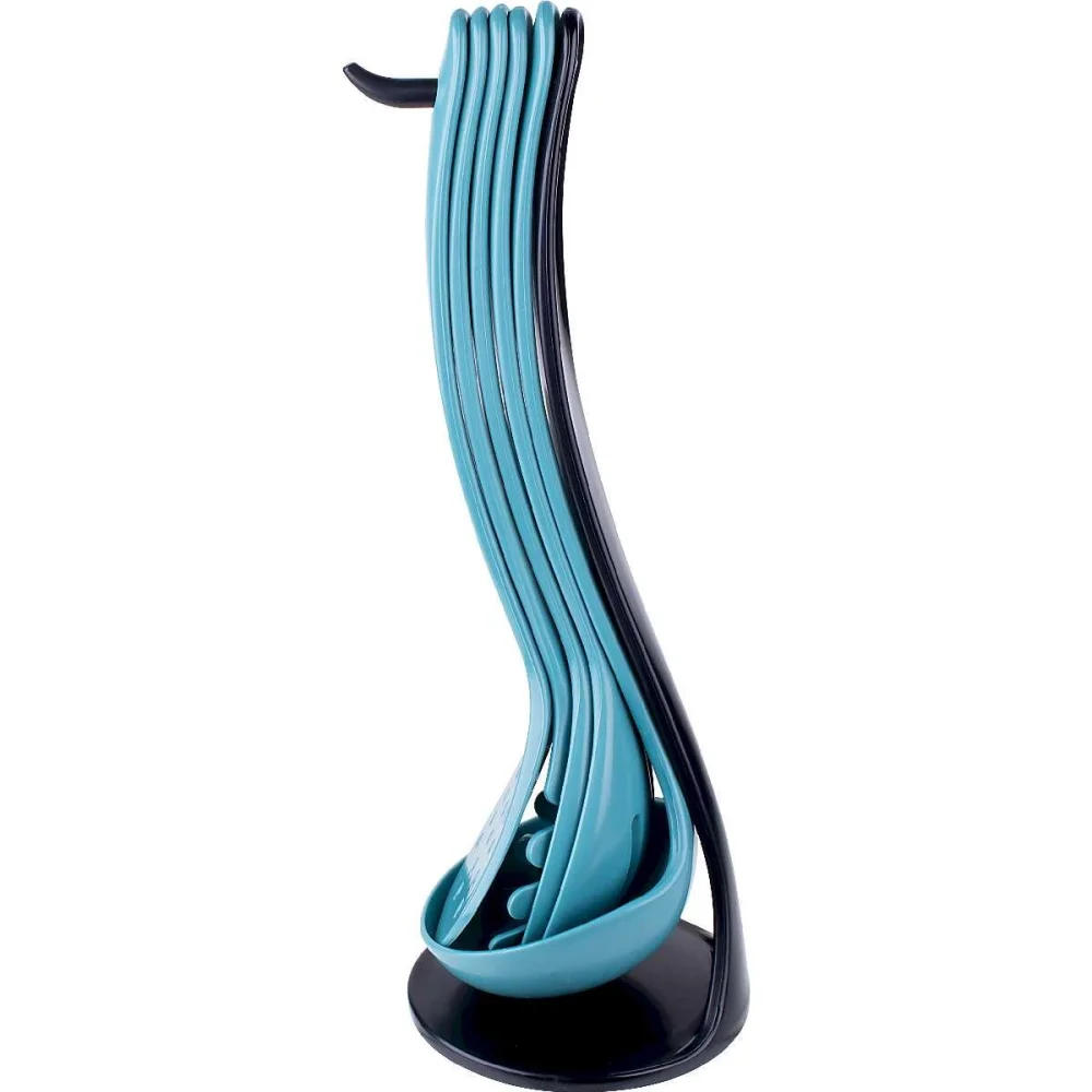 Kit De Cozinha 06 Peç Com Suporte Azul Kala - Imagem 2