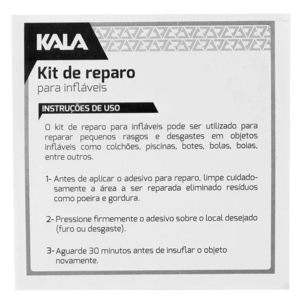 Kit De Reparo Para Infláveis Com 10 Unidades Kala - Imagem 2