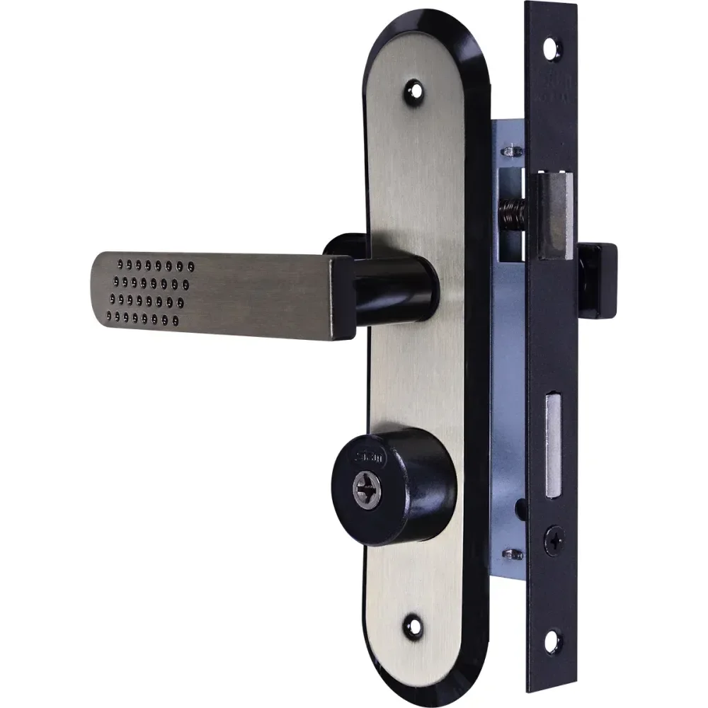 Kit Fechadura De Segurança Externa Treta Oxidado Com 6 Chaves Stam - Imagem 3