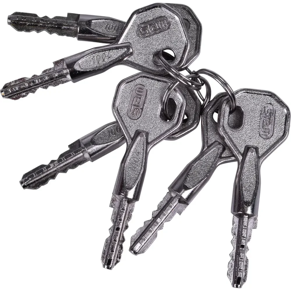 Kit Fechadura De Segurança Externa Treta Oxidado Com 6 Chaves Stam - Imagem 4