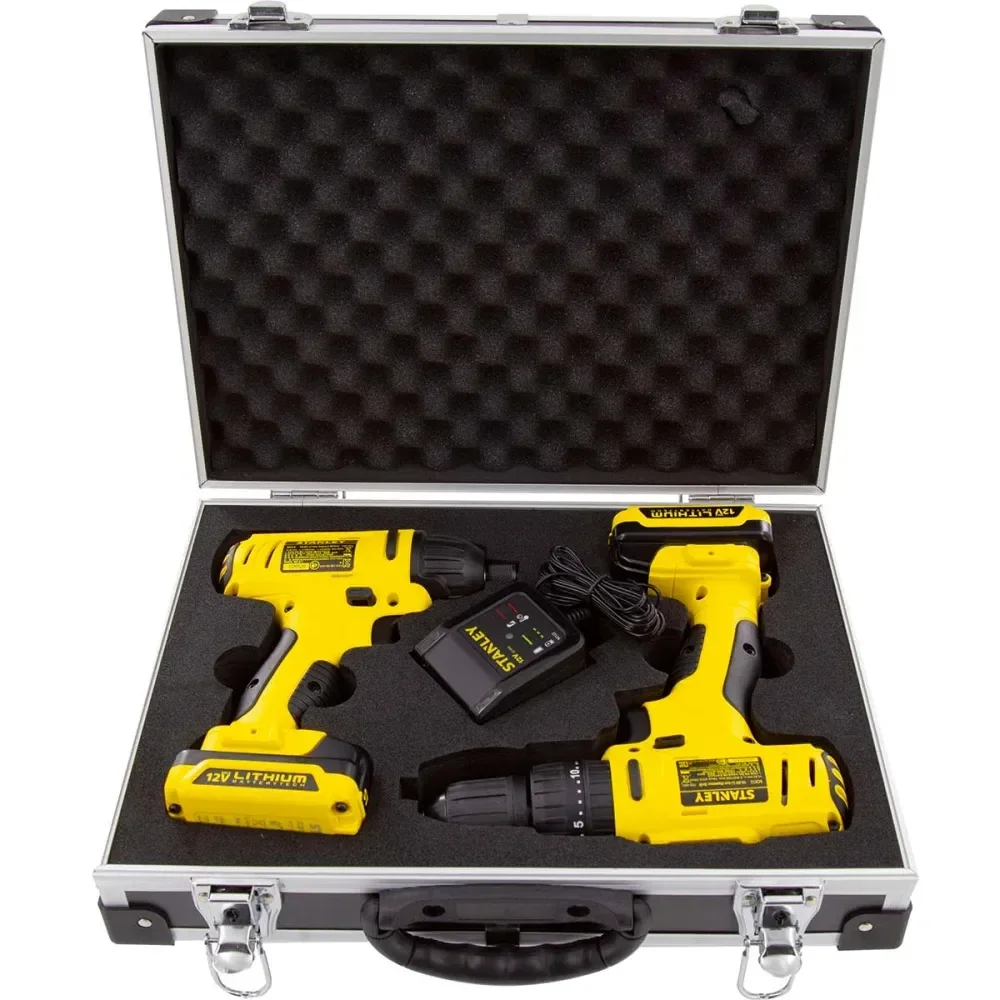 Kit Furadeira E Parafusadeira De Impacto 12V Biv Max Stanley - Imagem 2