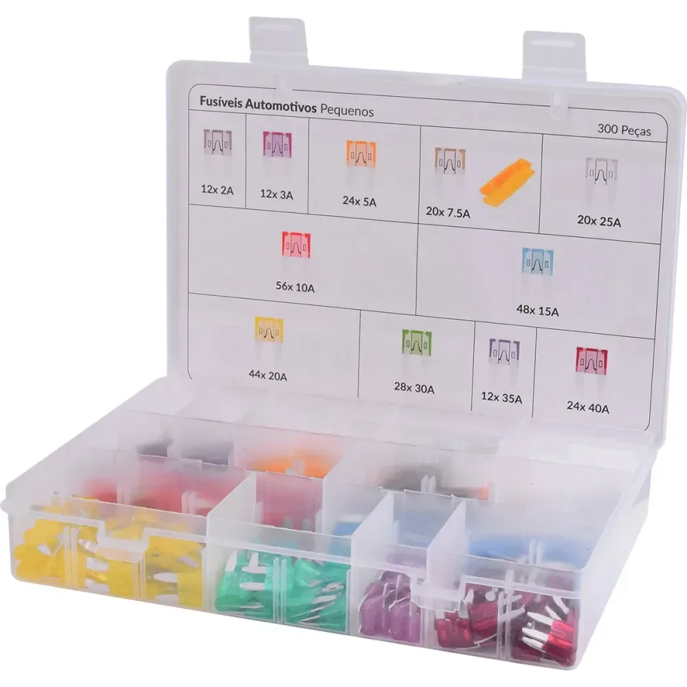 Kit Fusíveis Automotivos Pequeno Com 300 Peç Bumafer - Imagem 15