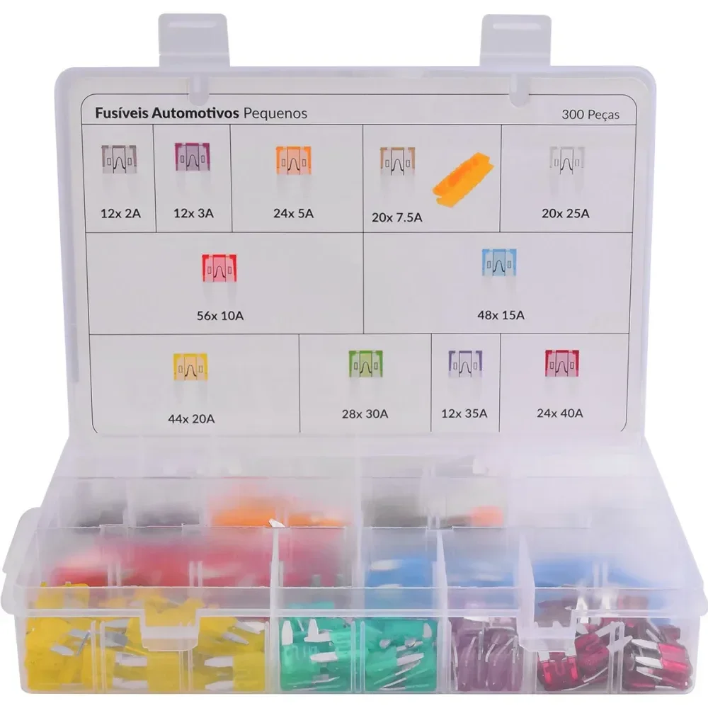 Kit Fusíveis Automotivos Pequeno Com 300 Peç Bumafer - Imagem 16