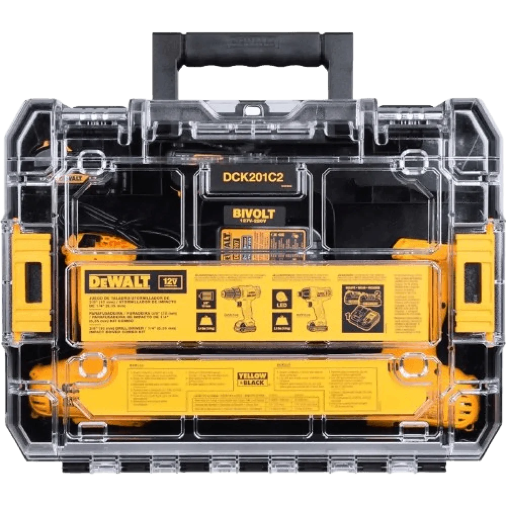 Kit Parafusadeira Furadeira Bateria 3/8 12V Bivolt Dewalt - Imagem 6