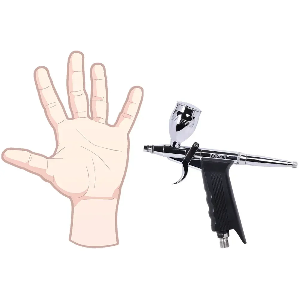 Kit Pistola Aerógrafo 16 Peç Worker - Imagem 7
