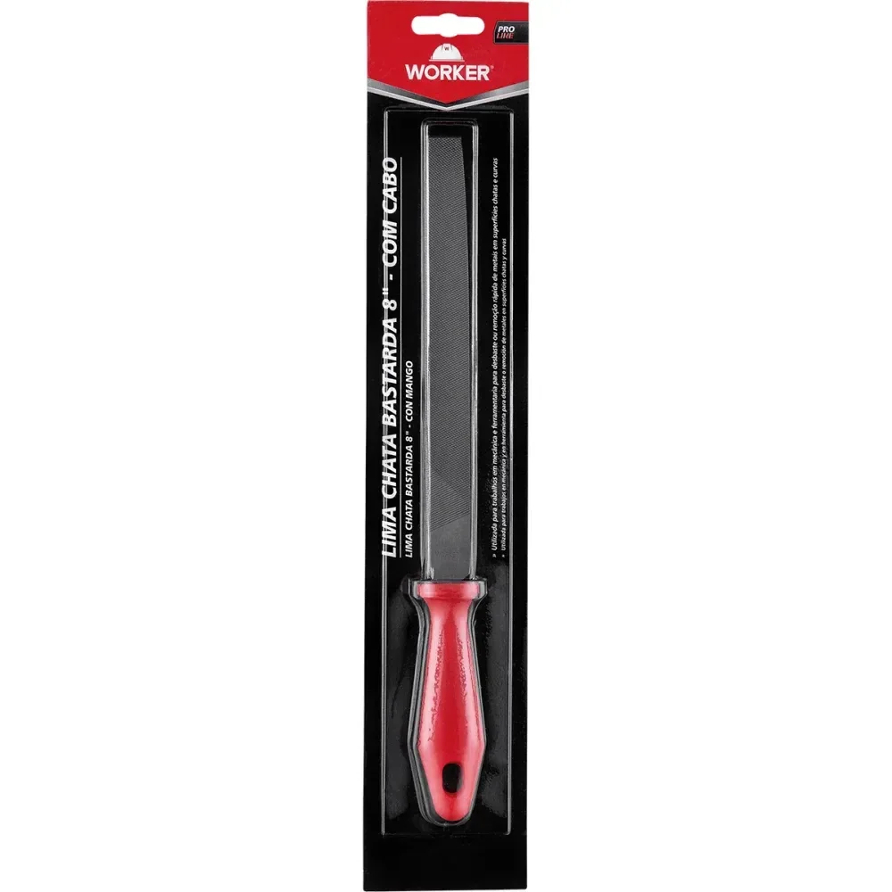 Lima Chata Bastarda Com Cabo Em Pp 8 Worker - Imagem 3