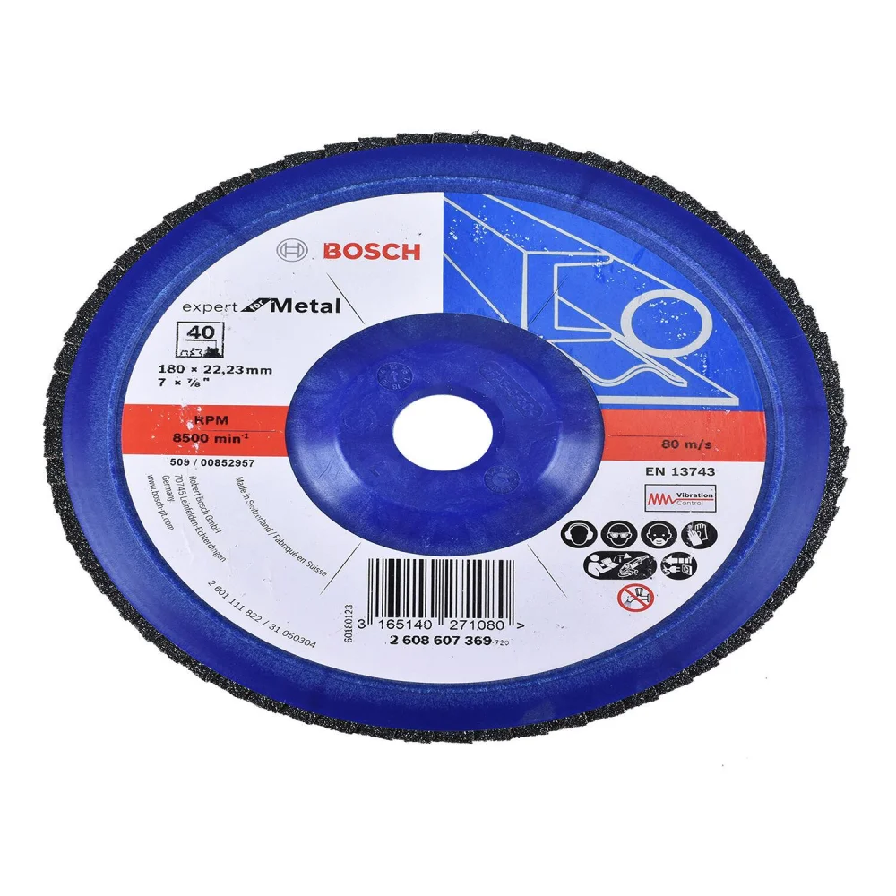 Lixa Disco Flap 180Mm G40 Professional For Metal Da Bosch - Imagem 3