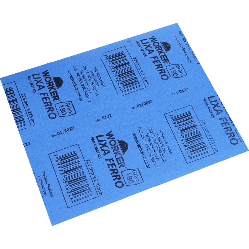 Lixa Ferro Para Acabamento Em Metais Grão 180 Worker - Imagem 4