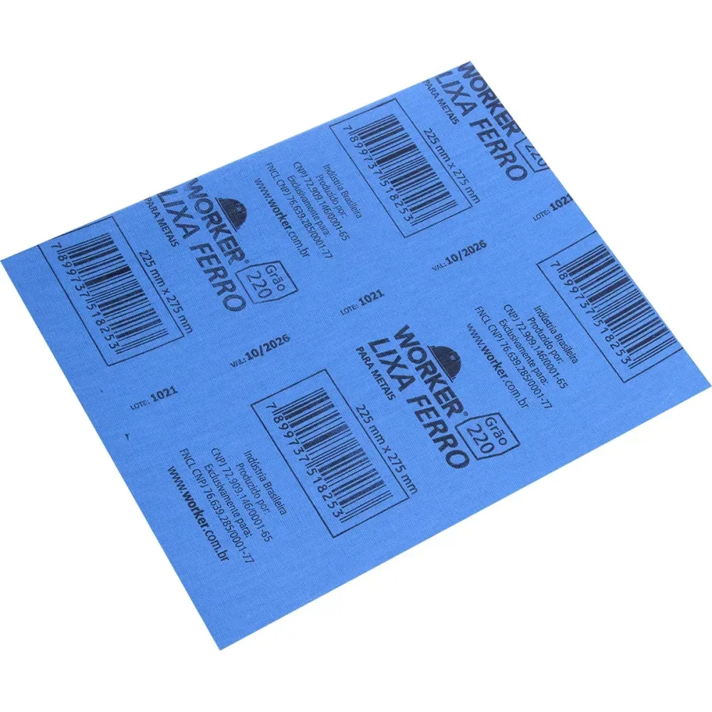 Lixa Ferro Para Acabamento Em Metais Grão 220 Worker - Imagem 4