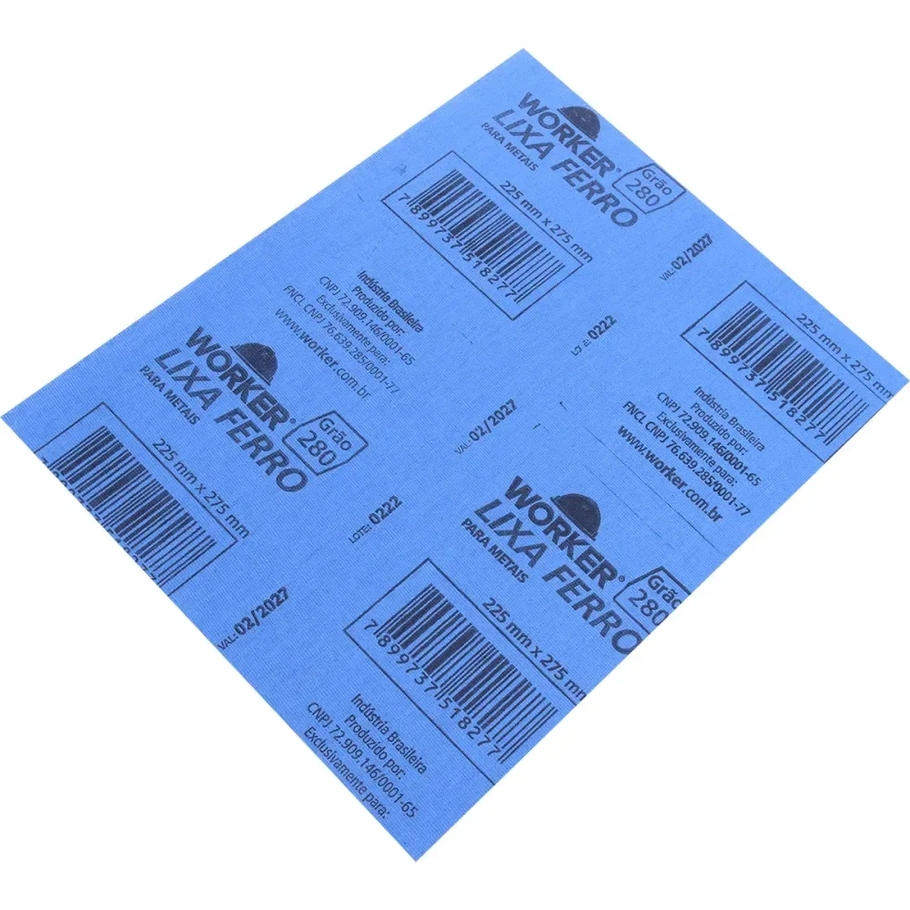 Lixa Ferro Para Acabamento Em Metais Grão 280 Worker - Imagem 4