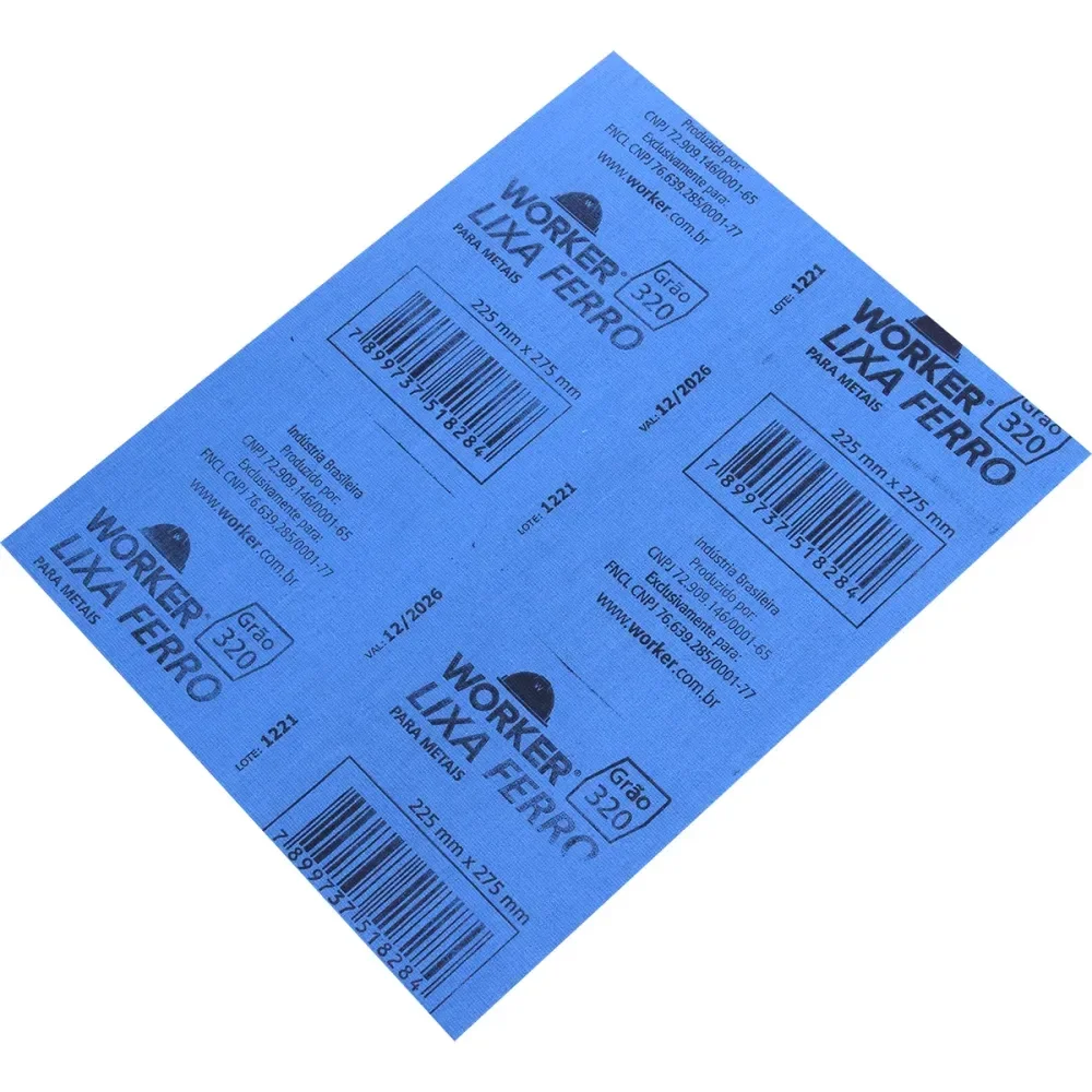 Lixa Ferro Para Acabamento Em Metais Grão 320 Worker - Imagem 4