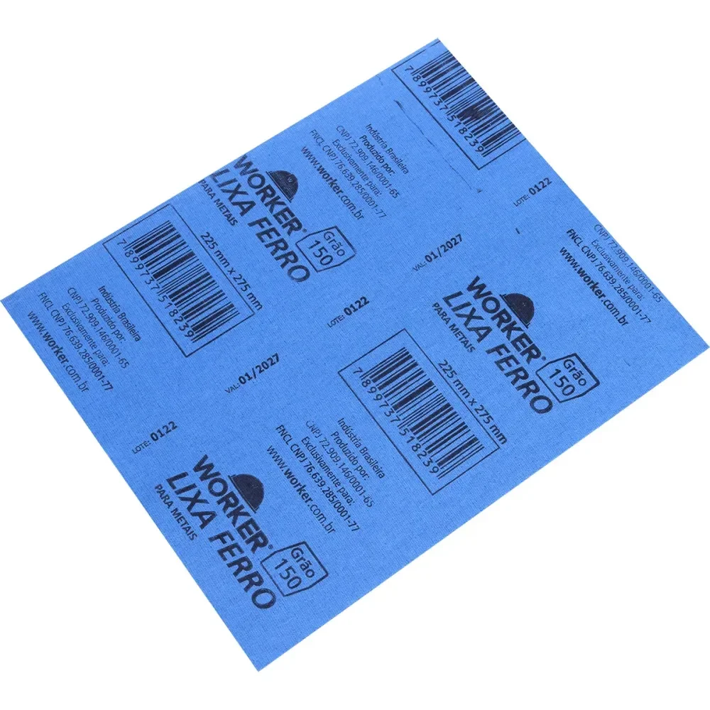 Lixa Ferro Para Semiacabamento Em Metais Grão 150 Worker - Imagem 4