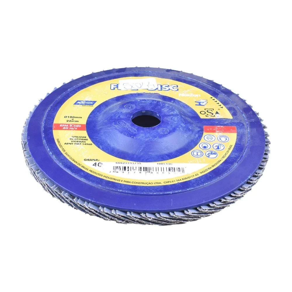 Lixa Flap Disco 7 180X22Mm G40 R-822 Norton - Imagem 2