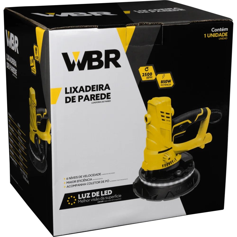Lixadeira De Parede Com Foco Led 850W 2500Rpm 220V Wbr - Imagem 11