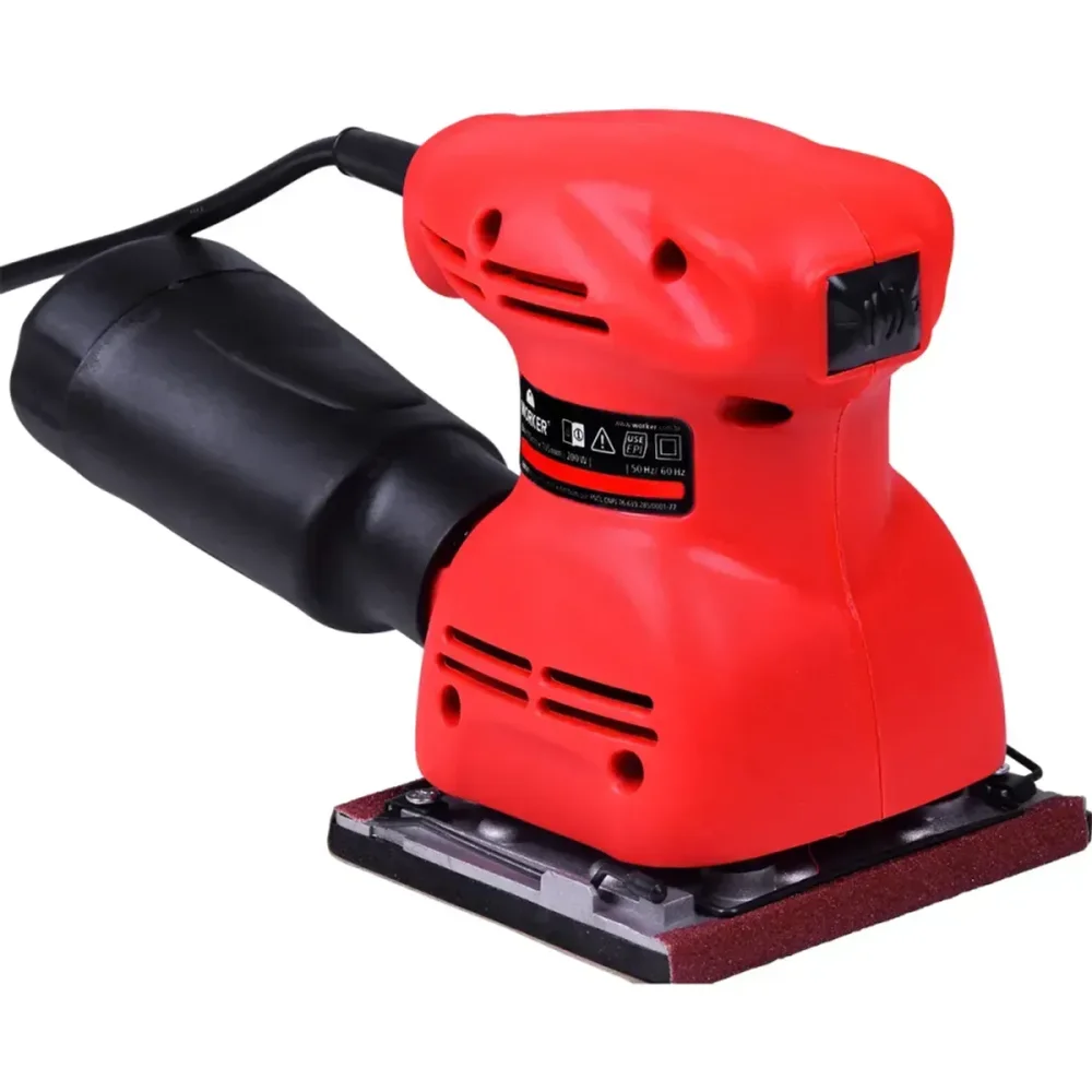 Lixadeira Orbital Vermelha 200W Worker - Imagem 3