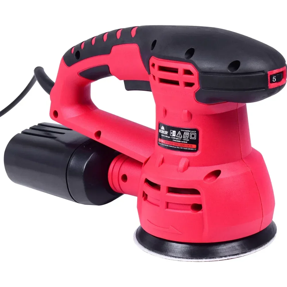 Lixadeira Roto Orbital 125Mm 430W 220V Worker - Imagem 3