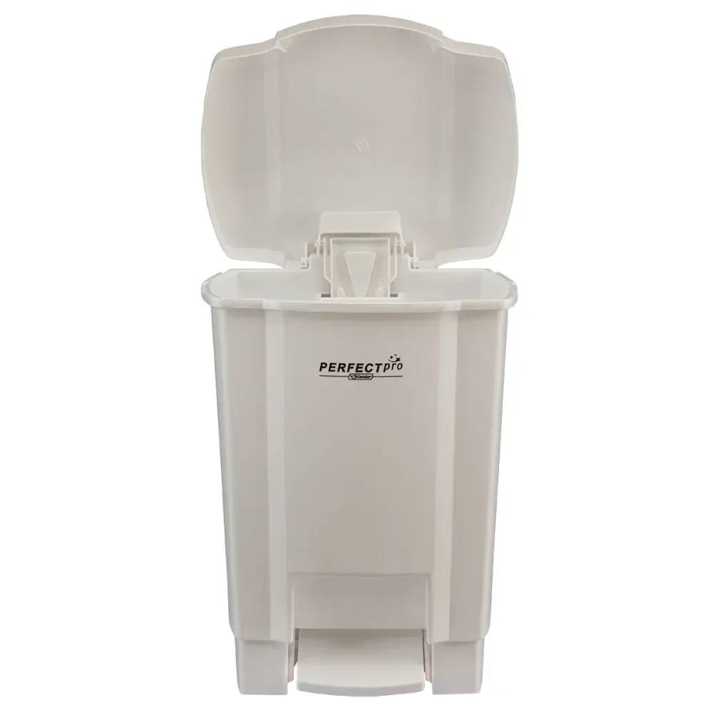 Lixeira Resistente E Balanceada Branca 17L Perfect - Imagem 4