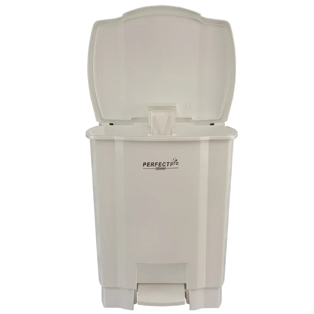 Lixeira Resistente E Balanceada Branca 35L Perfect - Imagem 2
