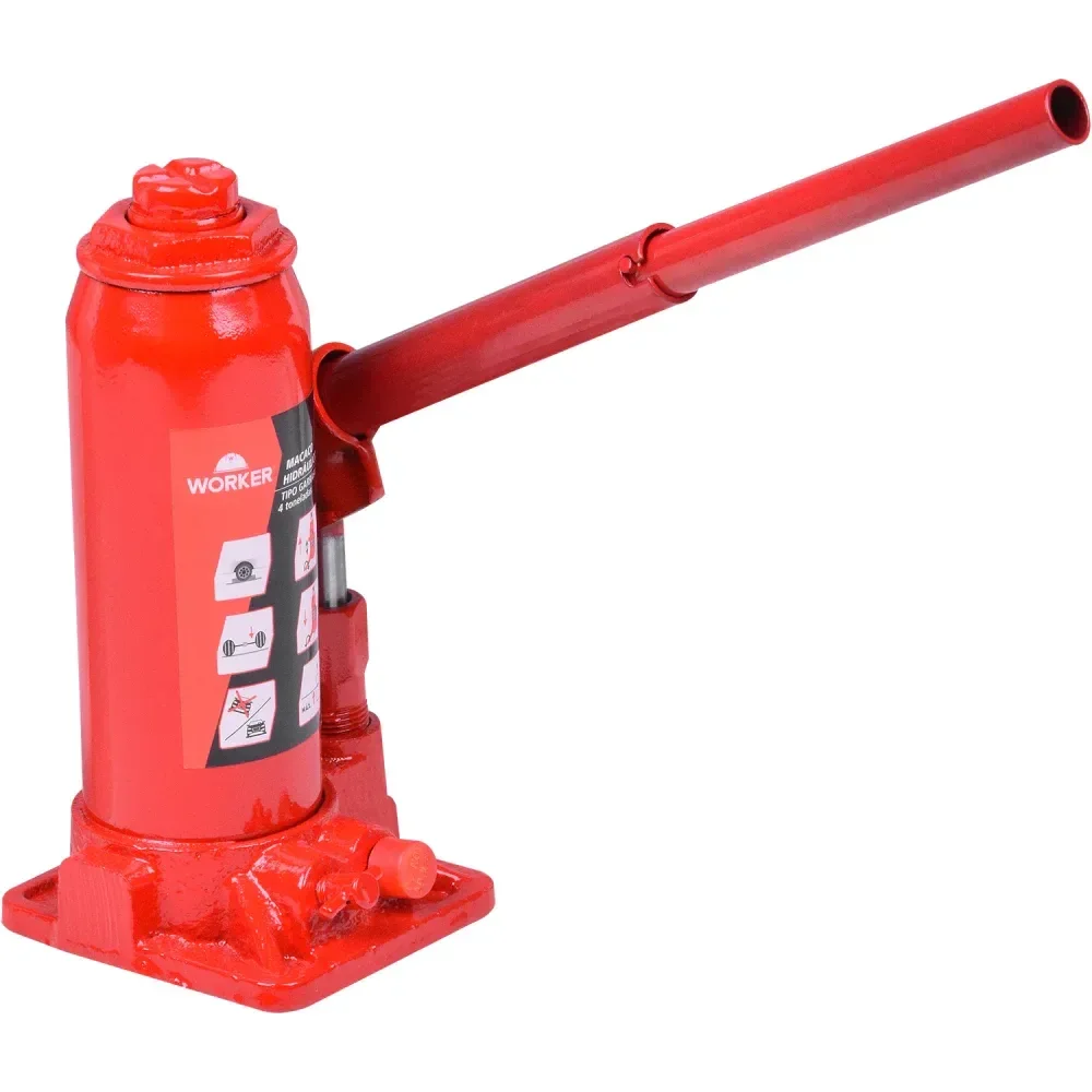 Macaco Hidráulico Garrafa 4T 195-380Mm Worker - Imagem 3
