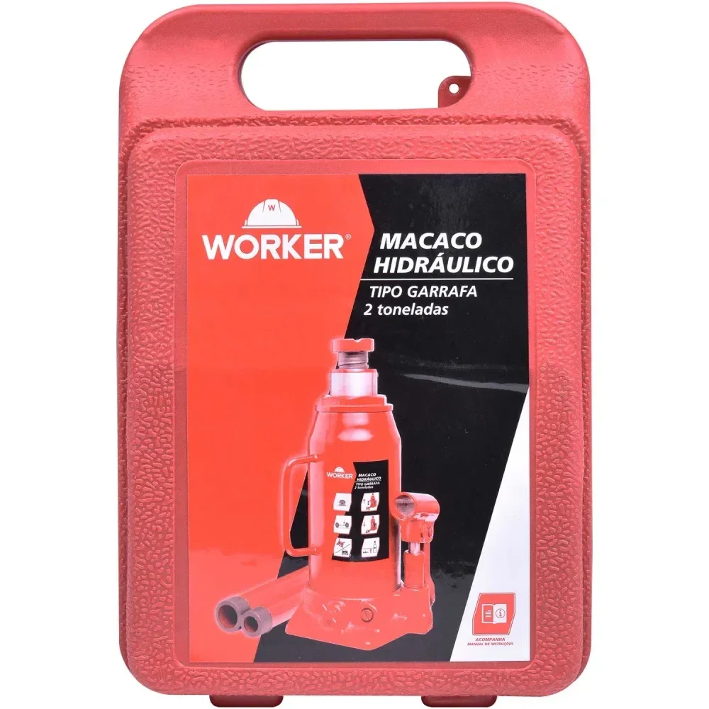 Macaco Hidráulico Garrafa Com Maleta 2 Toneladas Worker - Imagem 5