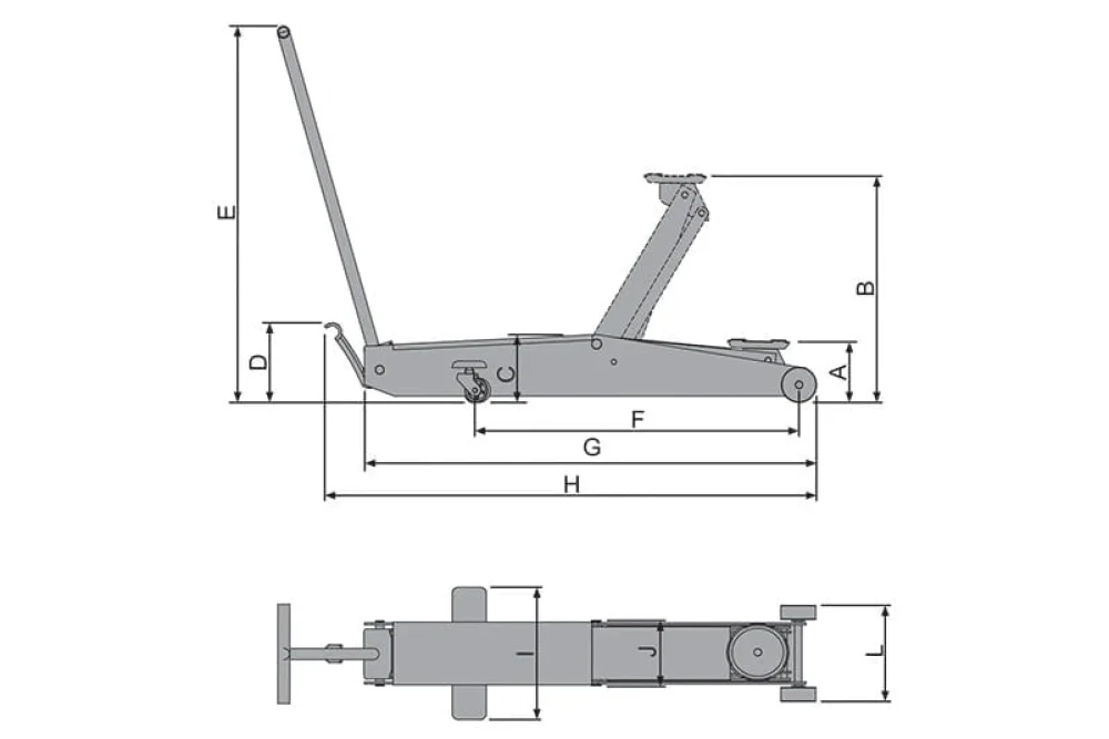 Macaco Hidráulico Jacaré Jt2200 Longo Bovenau - Imagem 5