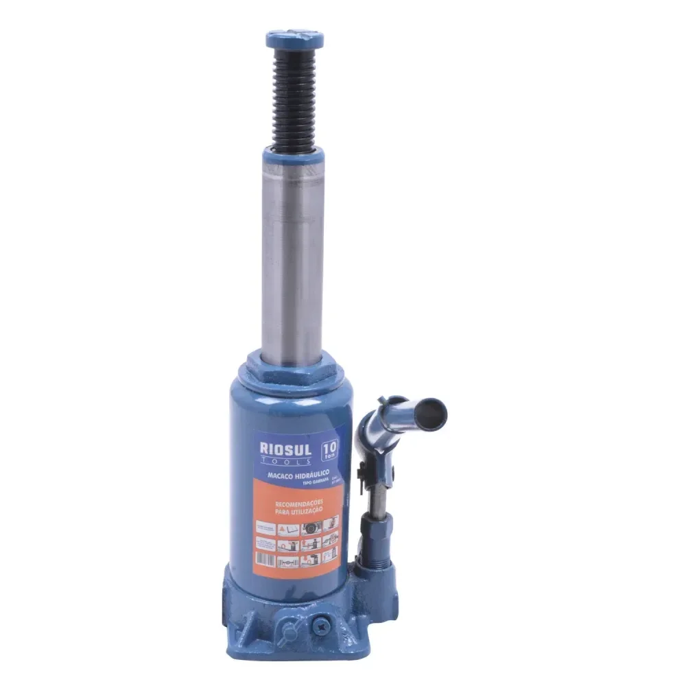 Macaco Hidráulico Tipo Garrafa 10 Toneladas Riosul Tools - Imagem 2