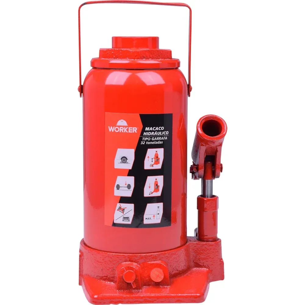 Macaco Hidráulico Tipo Garrafa 32 Toneladas 180Mm Worker - Imagem 3