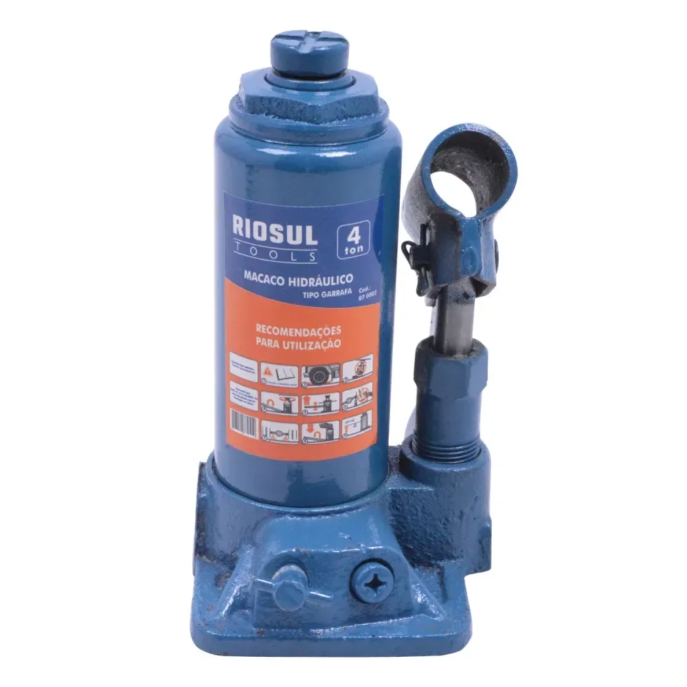 Macaco Hidráulico Tipo Garrafa 4 Toneladas Riosul Tools - Imagem 3