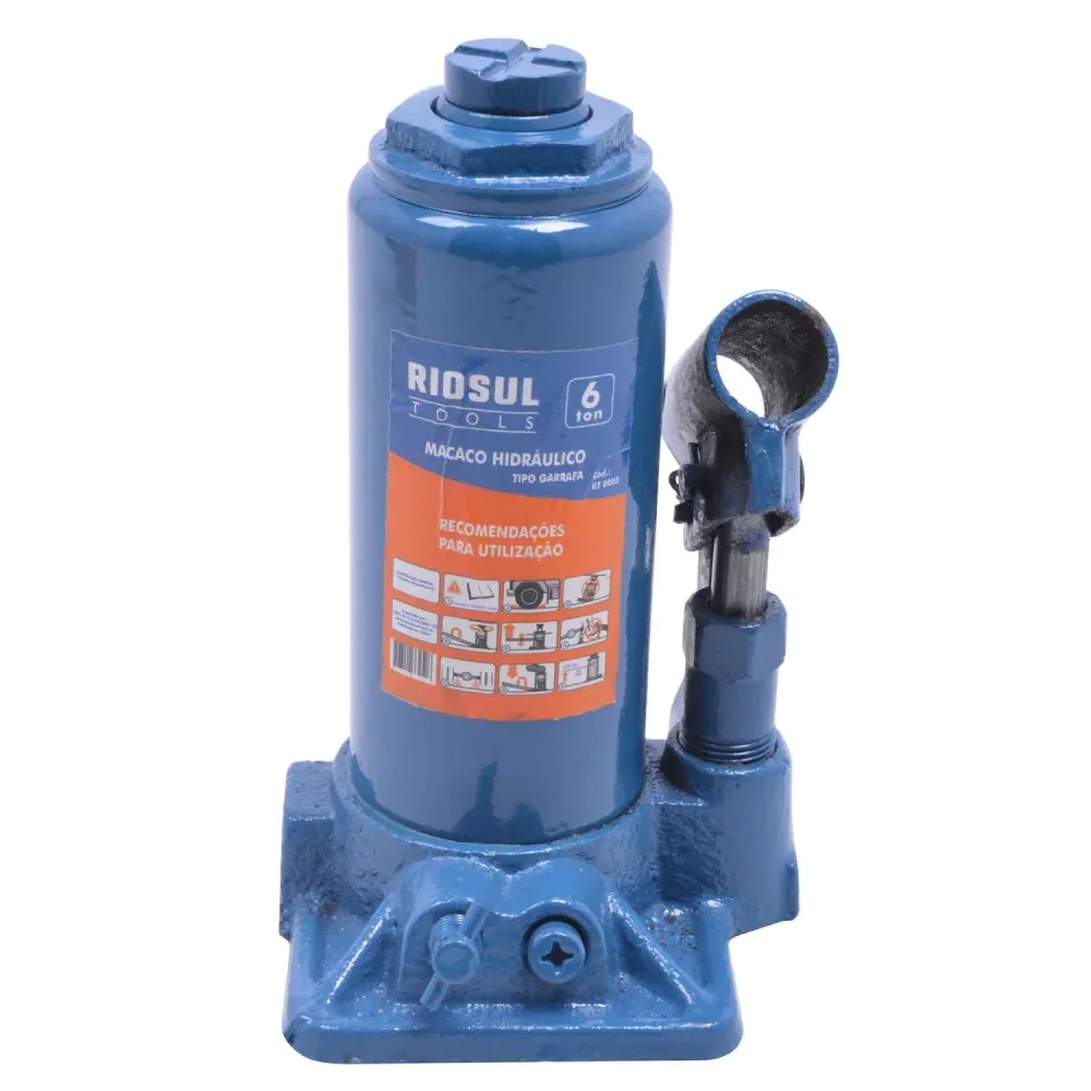 Macaco Hidráulico Tipo Garrafa 6 Toneladas Riosul Tools - Imagem 2