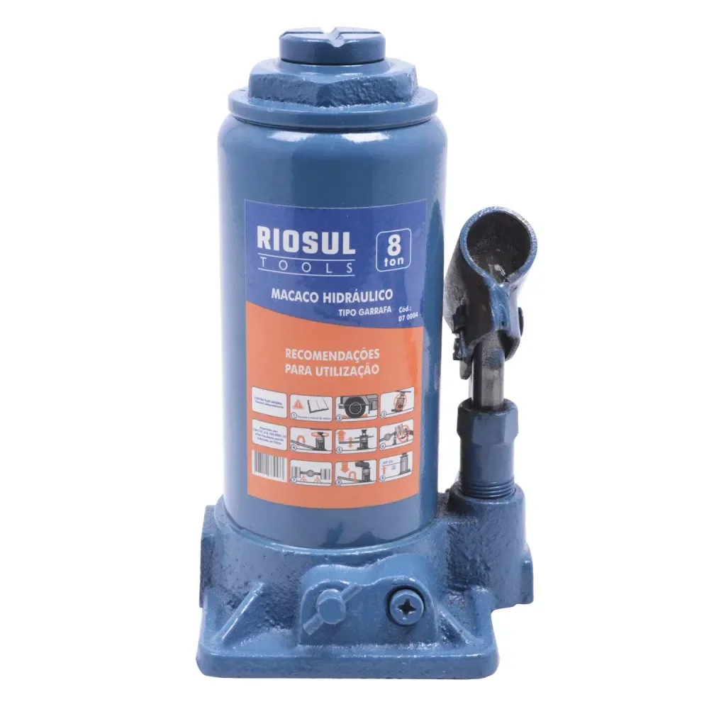 Macaco Hidráulico Tipo Garrafa 8 Toneladas Riosul Tools - Imagem 2
