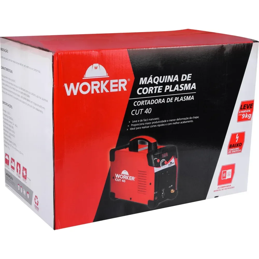 Máquina De Corte Plasma Cut40 40A 10Mm 4Bar 220V Worker - Imagem 6