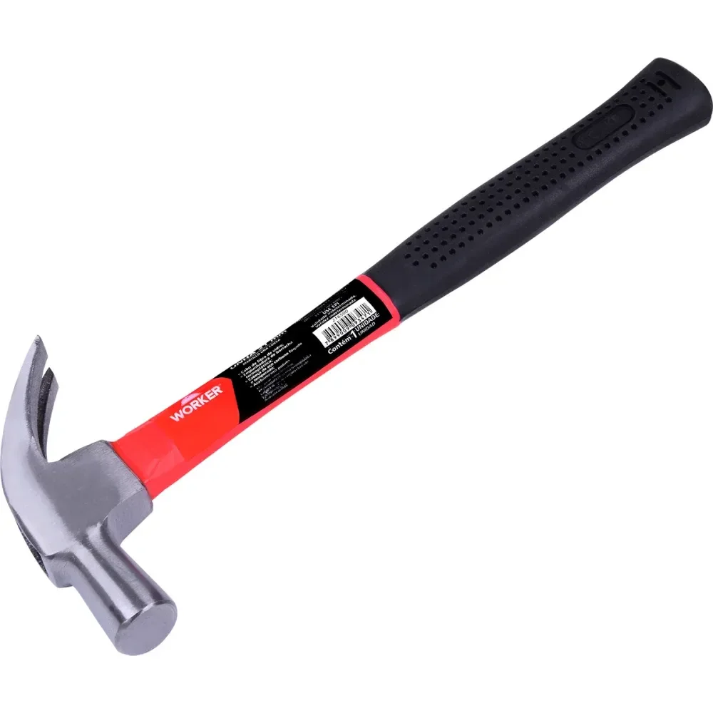 Martelo Unha Profissional 21Mm Cabo Em Fibra De Vidro Worker - Imagem 7