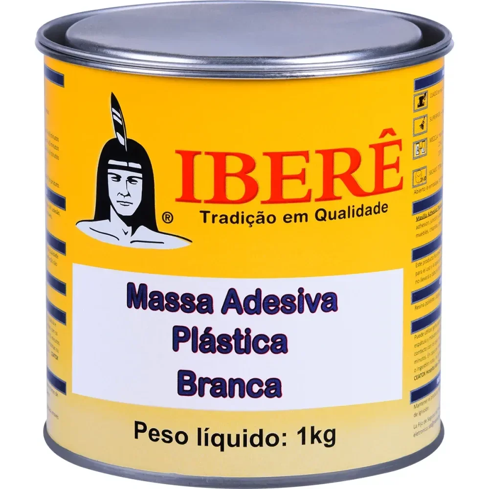 Massa Plástica Branca 1Kg Iberê - Imagem 2