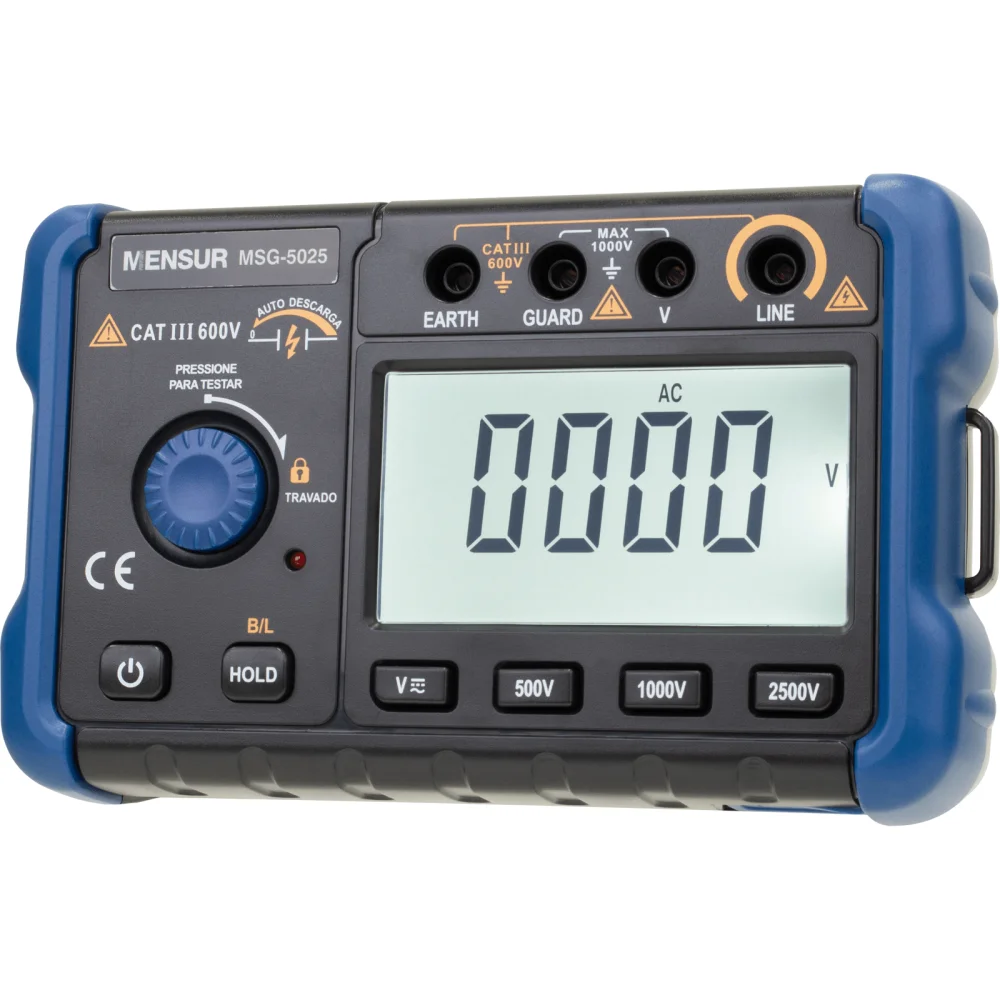 Megôhmetro Digital Msg-5025 600V 2,5V Mensur - Imagem 2
