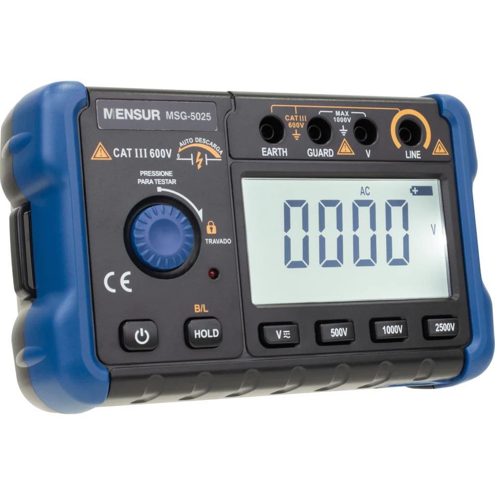 Megôhmetro Digital Msg-5025 600V 2,5V Mensur - Imagem 3