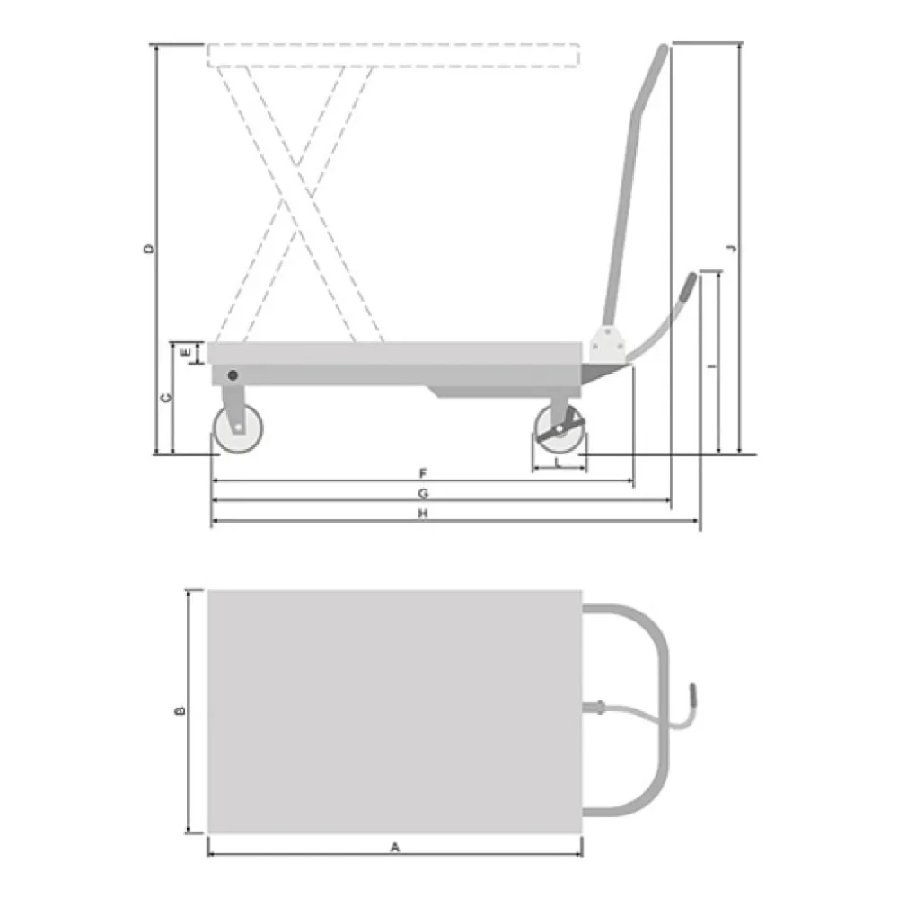 Mesa Hidráulica Pantográfica Elevada 800Kg Mee800 Bovenau - Imagem 6