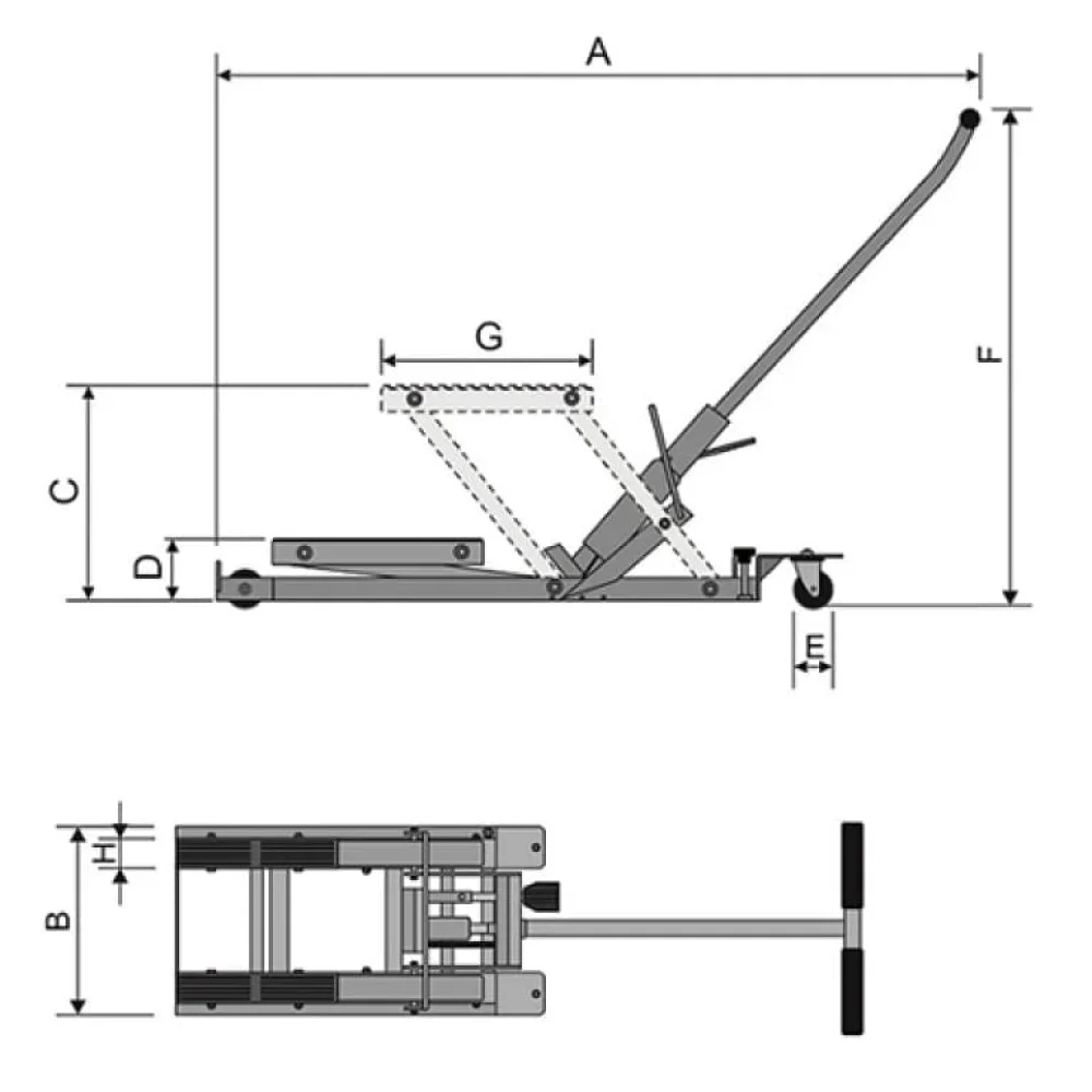Mini Elevador Hidráulico Mem680 600Kg Bovenau - Imagem 6